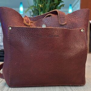 Portland Leather Goods- Chestnut Brown Leather Crossbody Bag